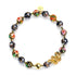 Schattendrache | Emaille-Lotus | Onyx-Glühwürmchen-Glas-Schlangenarmband